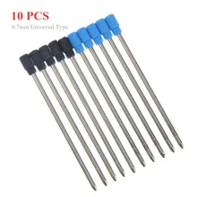 10 шт./партия металлический стержень ручки для кристальных бриллиантов шариковая ручка Студенческая ручка стержень-картридж черный синий цвет длина 7 см