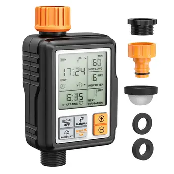 

3/4'' IP65 Waterproof Automatic Water Irrigation Timer Hose Timer Sprinkler Controller Timer Faucet Digital Watering Timer