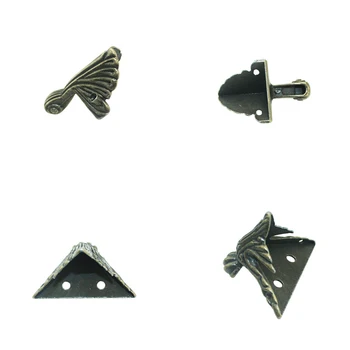

24pcs Decorative Alloy Book Scrapbooking Albums Menus Folders Feet Leg Corner Protectors For Jewelry Chest Gift Box