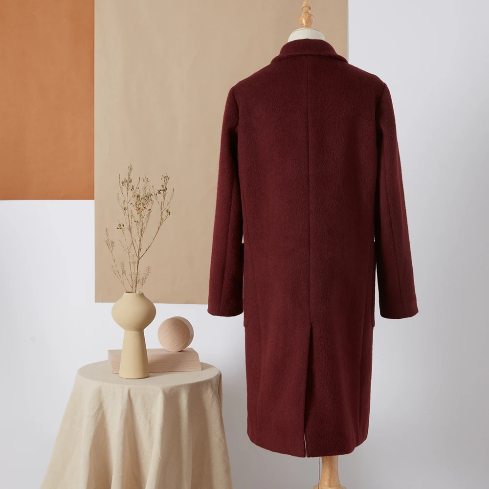 Metersbonwe зимняя одежда длинное шерстяное пальто женское осеннее шерстяное пальто модное двубортное элегантное пальто