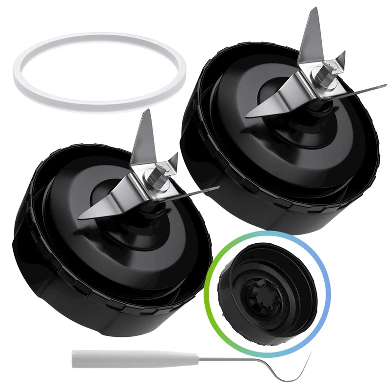 6 Fins Extractor Blade Assembly with Rubber Gasket Fits for Ninja 16Oz