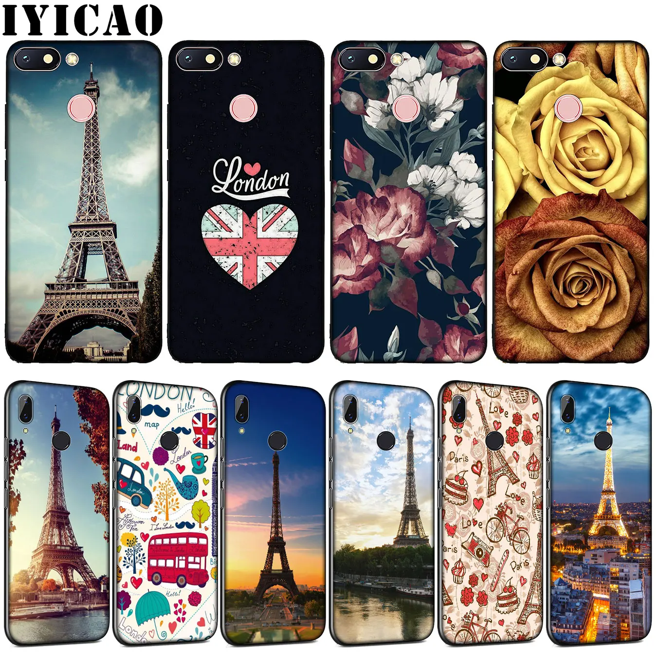 France Paris Eiffel tower Soft TPU Silicone Phone Case for Xiaomi Redmi Note 8 8A 8T 7 7A 6 6A 5 5A GO S2 K30 K20 Pro |