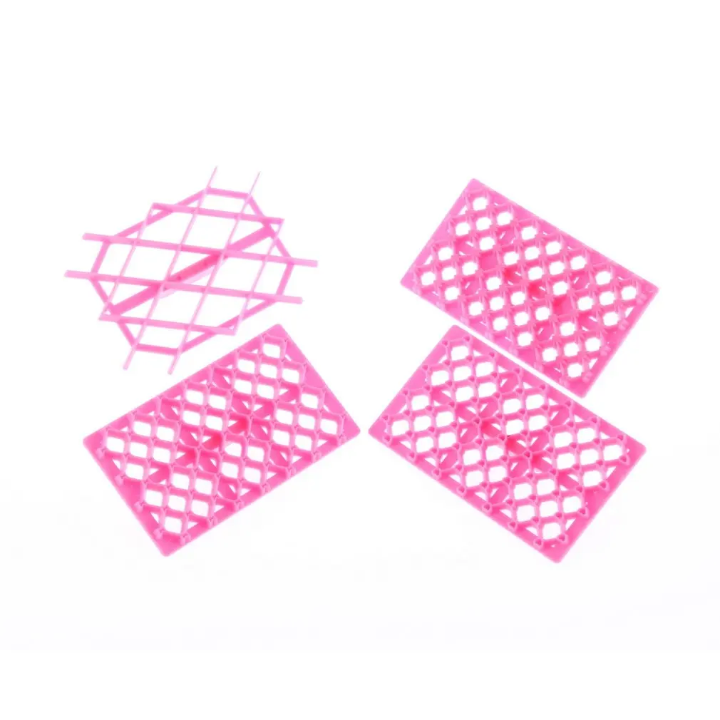 

PREUP 1PCS Grid Shape Chocolate Cake Fondant Cupcake Cookie Embosser Mold Cutter Embossing Biscuit Sugar caft Mould Tools