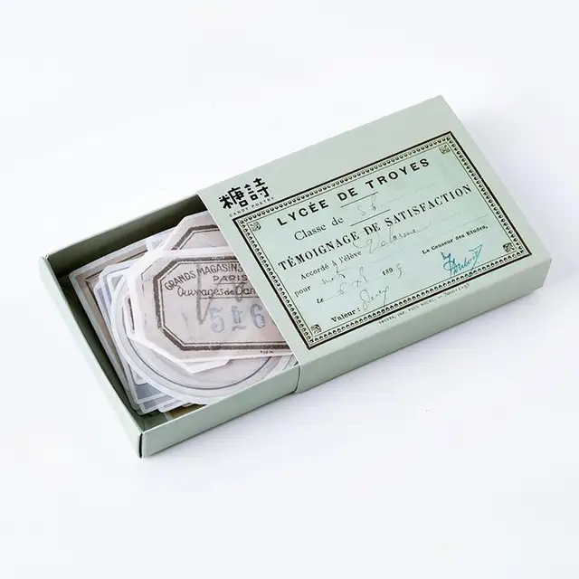 80pcs Pack Journal Diary Label Album Decor Vintage Stamp Stickers