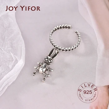 

Hot Sale 925 Sterling Silver Rings For Women European bear Original Wedding Fashion Brand Ring Jewelry Gift