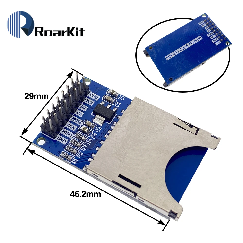 Плата расширения Micro SD TF Card Mini защитный модуль памяти SPI интерфейсы с чипом уровня