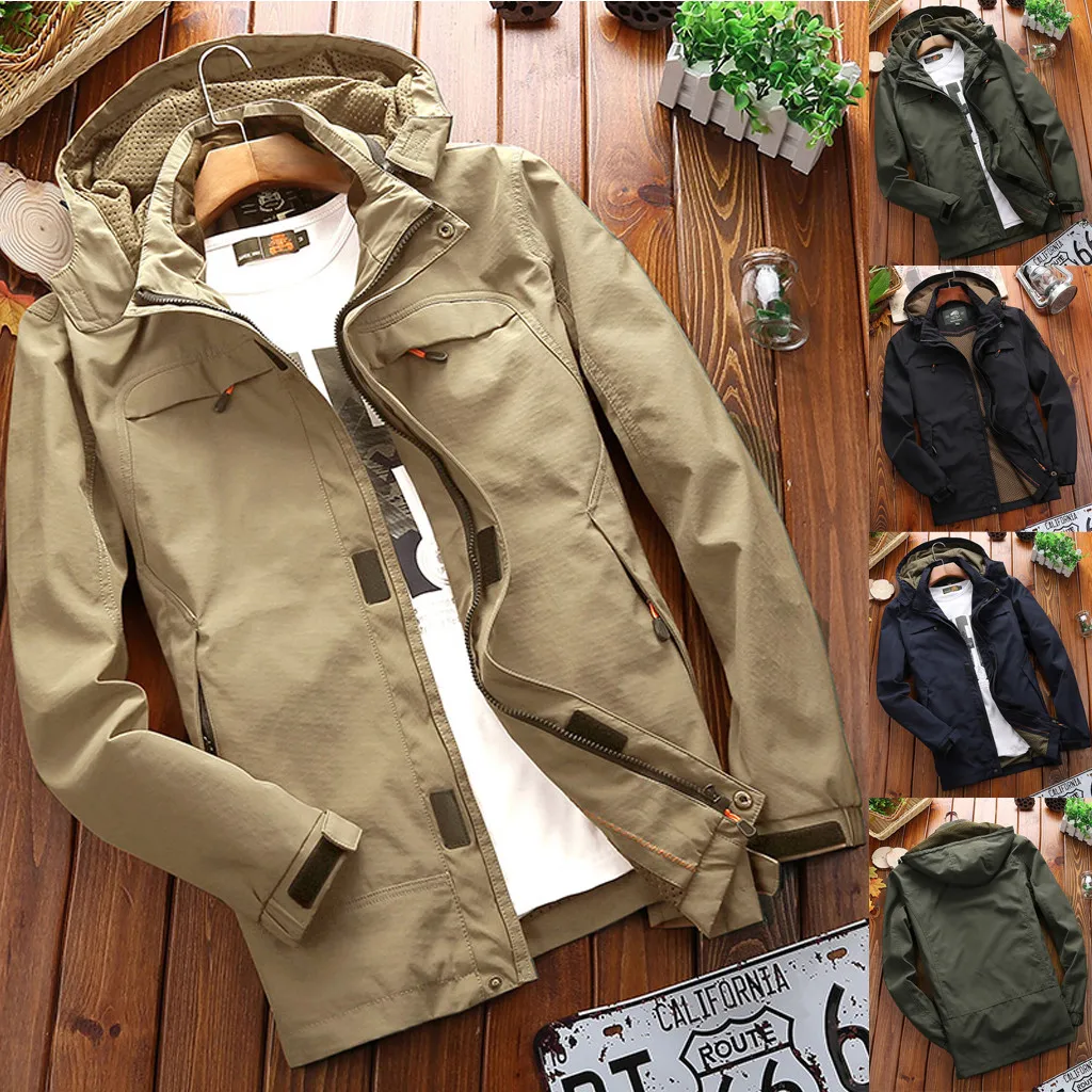 

streetwear men jacket Fashion Autumn Winter Sport Outdoor Windbreaker Thick Warm Jacket Coat куртка мужская мужские пуховики