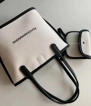 

Hiboom 2020 Canvas Small Handbag Letter Print Tote Bag Large Capacity Women Top Handle Shoulder Bag Ladies High Quality Designer