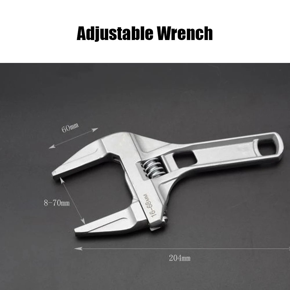 

Aluminum Alloy Multifunctional Adjustable Bathroom Wrench Universal Spanner with Large Opening Hand Tools