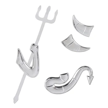 

Metal Devil Car Sticker Fashion Creative Silver 3D Modified Tail Badge Logo-Cover Sticker Cool Universal Motorcycle Cover HOT