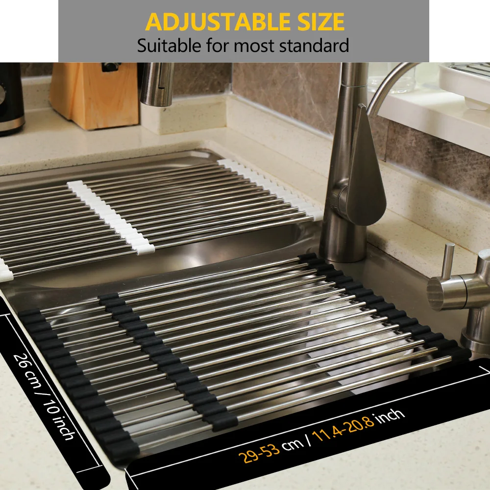 Dish Carrier Drain Rack for Dishes Multifunctional Streachable Easy to Storage