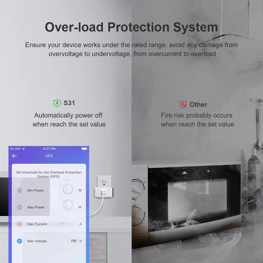 2 шт. розетка SONOFF S31 US Mini Wifi 15A умный выключатель питания штепсельная вилка с