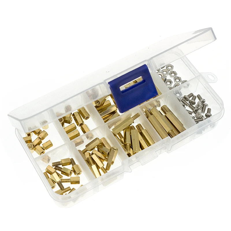 Brass Hex Column Standoff 120pcs M3 Male Female Support Spacer Pillar M3 Screw Nut For PCB Board