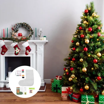 

1pc Christmas Stocking Handmade Set Soft Useful DIY Material Kit Material Set for Holiday Decoration Gift