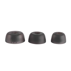 Pack of 6 Premium Silicone Ear Tips for Comfortable Earphones Use (Black and Black)