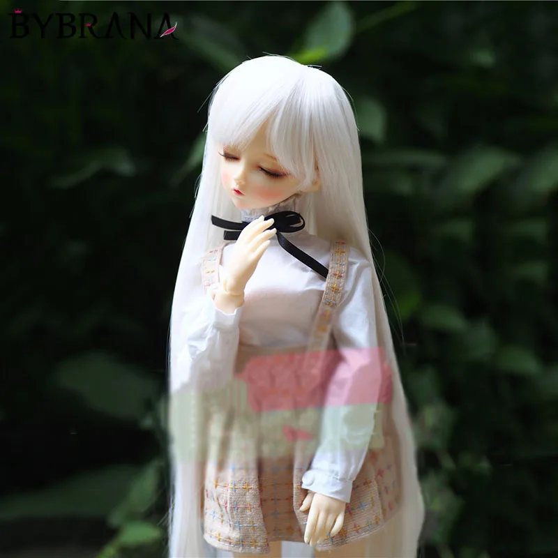 Bybrana Bjd парик с длинными прямыми волосами 1/3 1/4 1/6 1/8 мужского и кукла женщина универсальный на каждый день