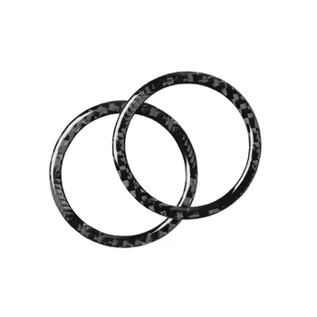 

Interior Door Speaker Trim Decoration W/ double sided tape 4pcs Set Carbon Fiber