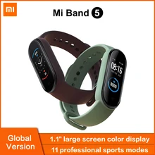 Xiaomi mi banda 5 versão global inteligente pulseira amoled tela de toque miband 5 pulseira esporte rastreador de fitness monitor de freqüência cardíaca