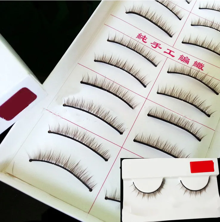 10 Pairs 3D Anime Dolls with False Eyelashes Short False Eyelashes Simulation Natural Curling Short Dolls Eyelashe