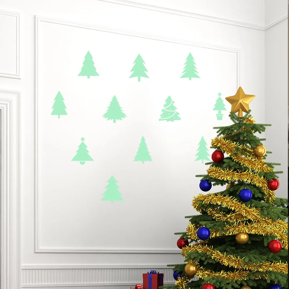 Горячая Распродажа, новинка, рождественские светящиеся снеговики, рождественские наклейки на стену, водонепроницаемые наклейки на окна, декор детской комнаты, счастливый год