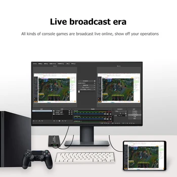 

4K HDMI Video Capture Card with Local Loop Out Video Tuner Card Recorder Box HD Video for Game Recording Live Streaming