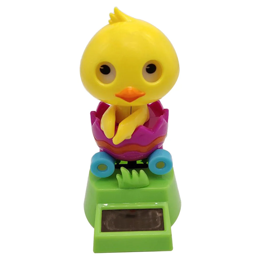 CHICK DASHBOARD TOY NOVELTY SOLAR POWERED DANCING DUCKLING HOME OR CAR 
