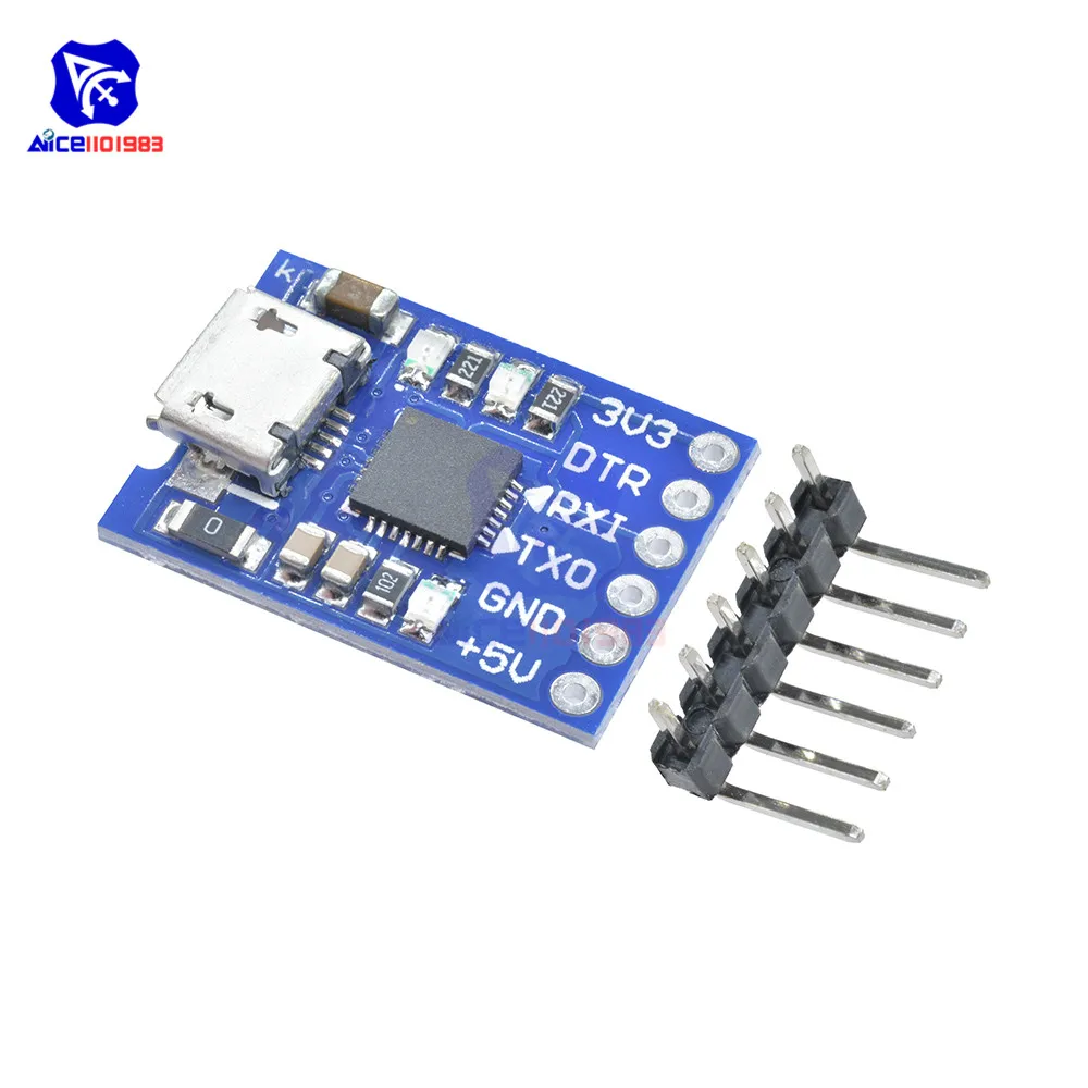 Модуль адаптера diymore Micro USB CP2102 2 0 в UART TTL 6 контактный последовательный