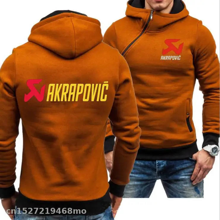 Мужская толстовка для мотогонок, Повседневная Толстовка akrapovic, толстовки для мальчиков, спортивные костюмы, толстовки с боковой молнией - Цвет: Цвет: желтый