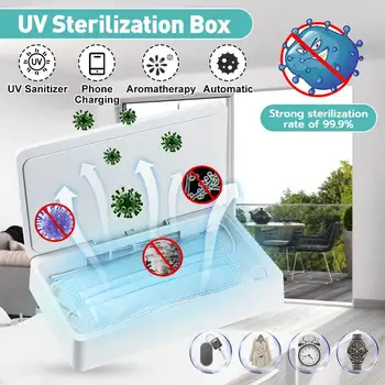 

Smart Touch screen UV Sterilizer Box Phone Wireless charging Disinfection Cabinet Mask Jewelry Watch Aromatherapy Esterilizador