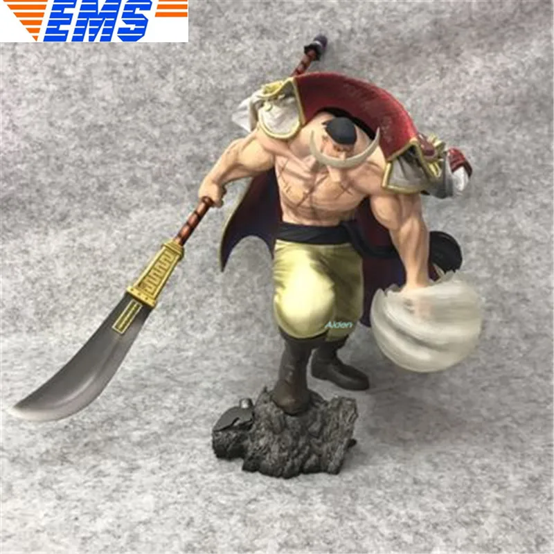 

11" ONE PIECE Whitebeard Pirates Standing Posture Edward Newgate Battle Version ResinAction Collectible Model Toy BOX 28CM Z2092