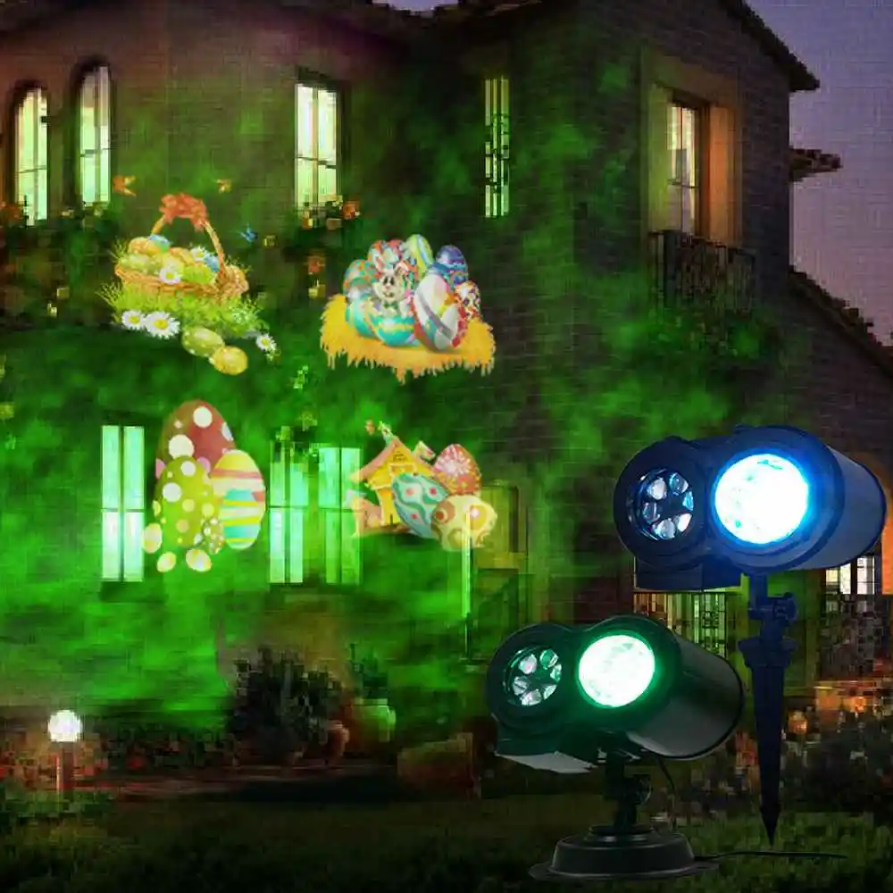 

Projection lamp outdoor christmas lamp LED lawn lamp stage halloween snowflake ocean water pattern starry sky decoration lamp