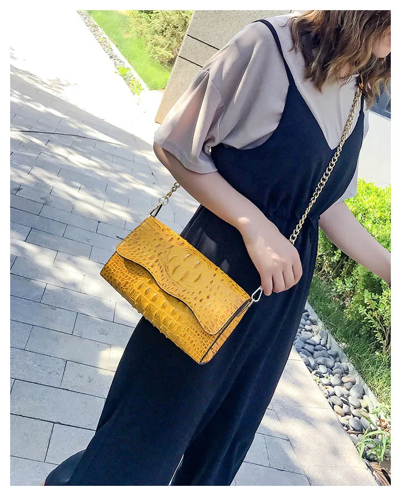 Black Leather Vintage Crocodile Luxury Handbags Women Bags Designer Chain Messenger Bag Female Small Red PU Crossbody Clutch Bag (13)