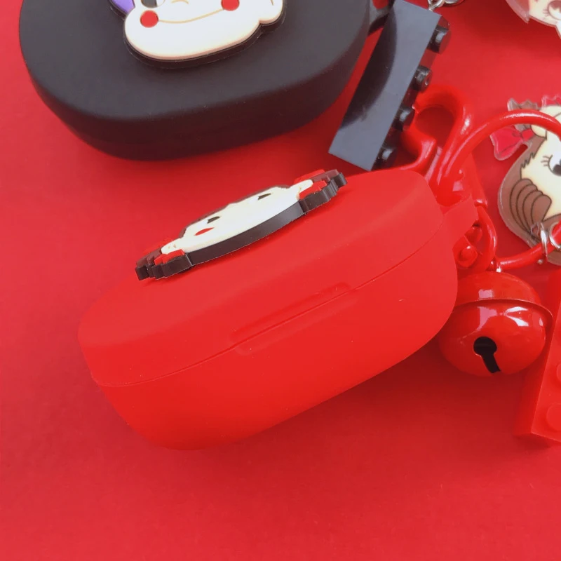 Мультфильм Bluetooth наушники чехол для Redmi Airdots/Xiaomi Airdots Lite силиконовые беспроводные наушники коробка защитный рукав кулон