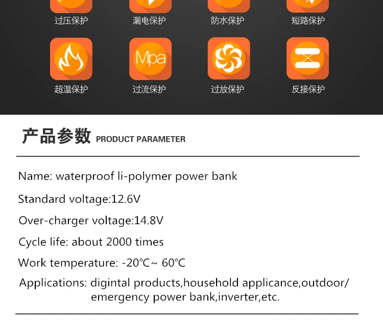 Водонепроницаемый большой емкости 12V 12,6 V 160AH/120AH литий-полимерные батареи для инвертора/наружного/аварийного банка питания