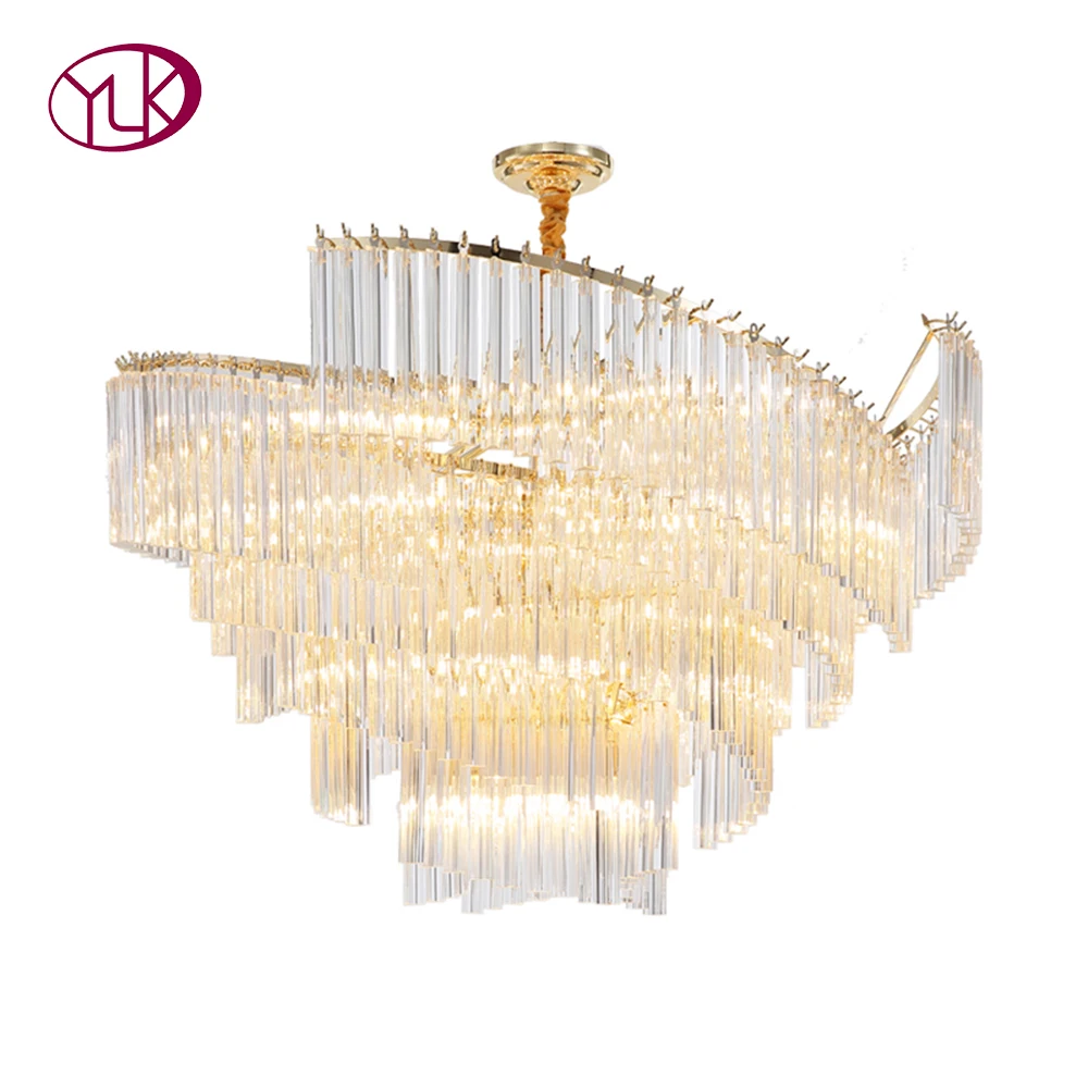 

Luxury Modern Gold Chandelier Lighting For Living Room Round Home Decoration Glass Hanging Lamps Bedroom LED Cristal Lustre