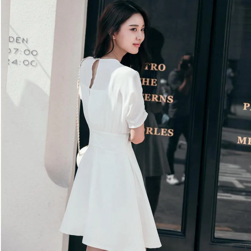 

Dress 2018 Summer Wear New Style Korean-style Fashion Slim Fit Mock Two-Piece Chiffon Slimming WOMEN'S Dress Skirt