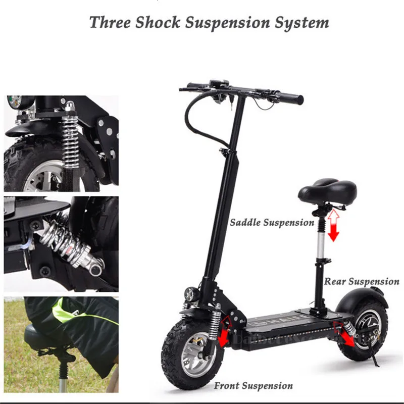 Daibot Powerful Electric Bike 10 Inch 48V Two Wheels Electric Scooters Max Speed 60KMH Folding Electric Scooter 1000W Adults (10)