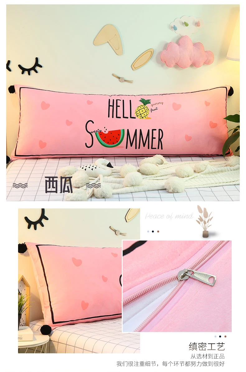 Custom Made Cartoon Bedside Cute Girl Cushion Flannel Children Back-to-back Crystal VELVET SOFA Tatami Bed Pillow