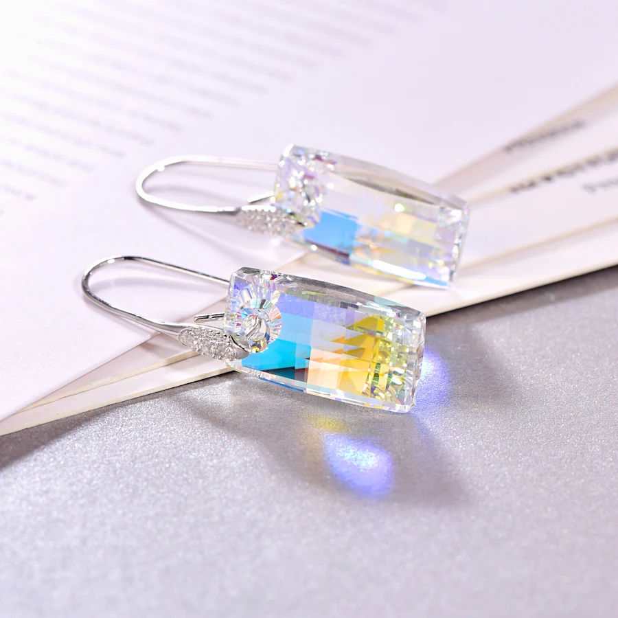 Malanda кристаллы от Swarovski городской кулон Висячие серьги для женщин Мода стерлингового серебра украшения для пирсинга серьги ювелирные изделия