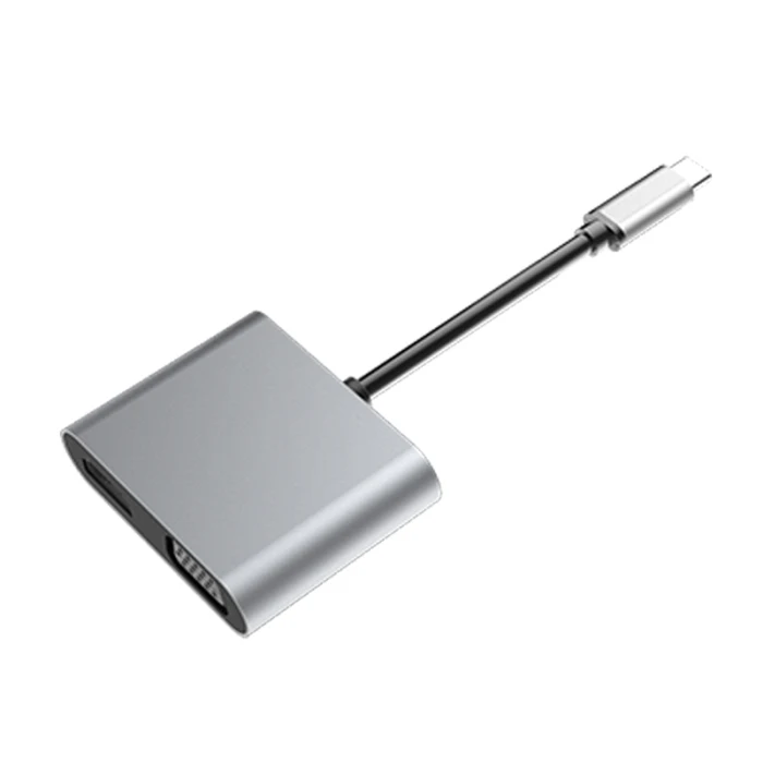 4 в 1 type-C к HDMI 4K VGA USB3.0 аудио-видео адаптер PD быстрое зарядное устройство LHB99