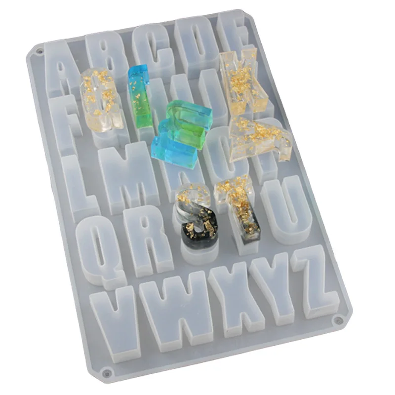 Stampo In Silicone Per Lettere E Numeri In Calcestruzzo – Stampi Decorativi Per Gesso, Dimensione Lettera 5,3x2,9x2,3 Cm