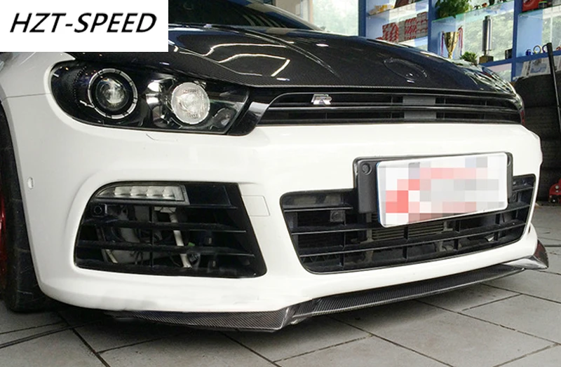 2009- Автомобильный протектор бампер Передняя губка Сплит Тип для VOLKSWAGEN Scirocco R автомобиль 3 шт углеродное волокно