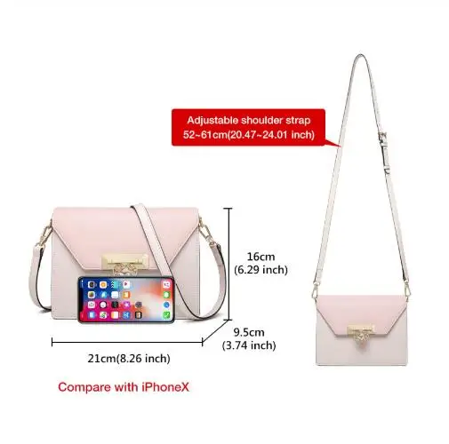 FOXER Elegant Lady Mini Flap Bag Cowhide Leather Messenger Bag For Women Simple Pink Crossbody Bag Cute Style Young Girl Present