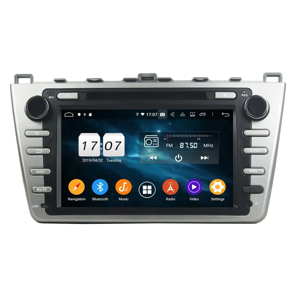 2Din android9.0 4+ 64G Автомобильный gps мультимедийный dvd-плеер для Mazda 6 Atenza 2008 2009-2012 навигация с wifi bluetooth радио