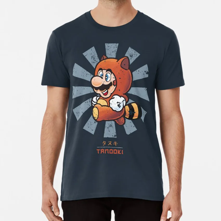 Супер Марио Тануки Ретро японская футболка братья Супер Марио bros Луиджи Йоши персик жаба bowser goomba