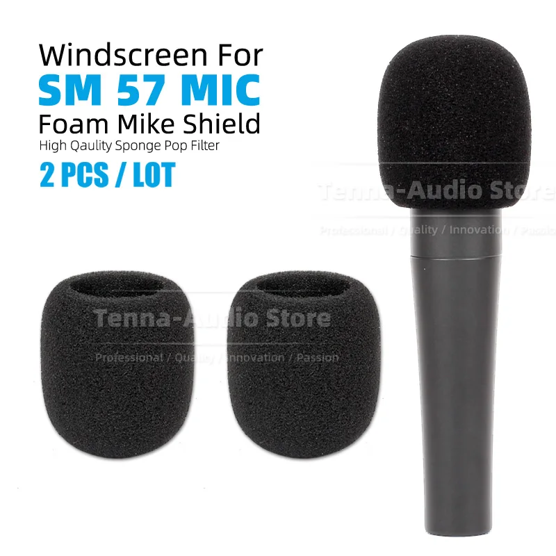 Esponja da Espuma do Pára-brisas à Prova de Vento Mic Escudo para Shure Sm57 sm 57 lc 57lc Sm57lc Microfone Anti Pop Filtro Pára-brisa Capa Peças