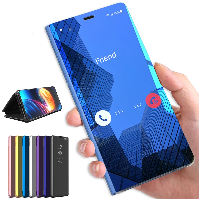 Умный зеркальный флип-чехол для samsung Galaxy S10 9 8 плюс S10e S7 S6 Edge Note 10 Pro J7 J5 2017 A6 A8 J8 J6 2018 A5