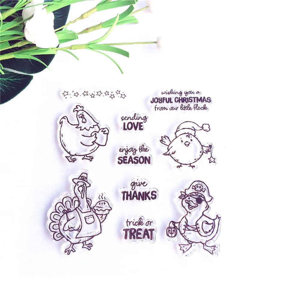 Joyful Christmas Craft прозрачный силиконовый штамп для скрапбукинга изготовление бумажных открыток DIY Фотоальбом Декоративные штампы лист