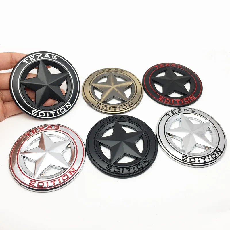 

3D Metal Car Sticker Texas Edition Tail Emblem Badge Decals Car Tail Sticker for Jeep Grand Cherokee Wrangler Ford Car Styling