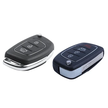 

2x Flip Key Shell Fit for HYUNDAI Santa Fe Remote Key Case Fob 4 Button & 3-Button Black